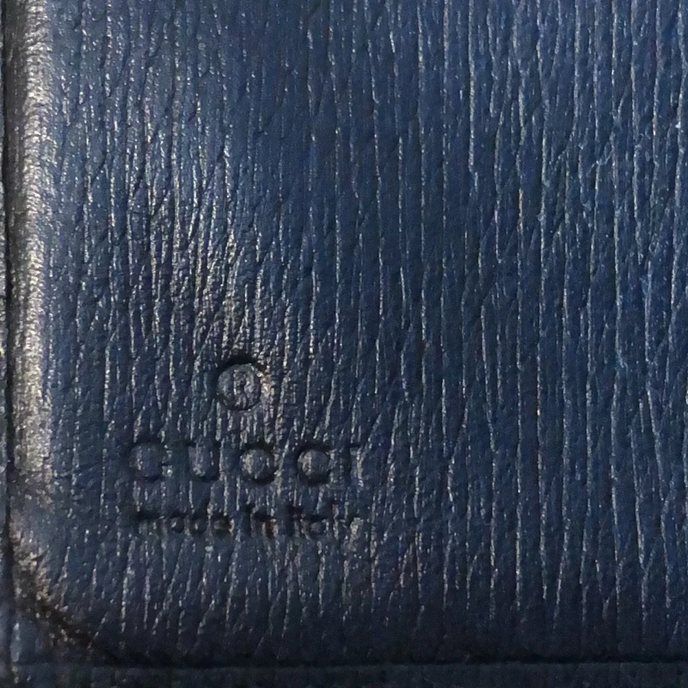 GUCCI Black Leather Jackie Trifold Wallet Vintage